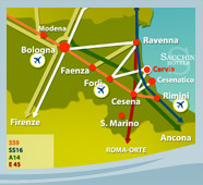 Come raggiungere Cervia